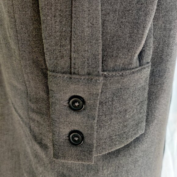 Sandwich Grey Knee-length Long-sleeved Collared Shirt Dress 36 Small 4 EUC - Picture 5 of 7